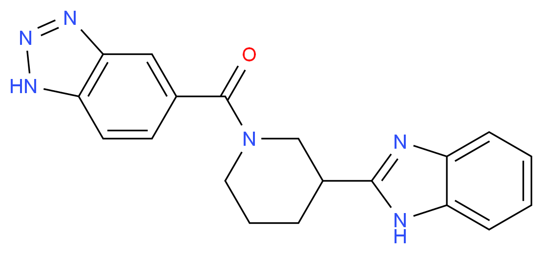 5-{[3-(1H-benzimidazol-2-yl)-1-piperidinyl]carbonyl}-1H-1,2,3-benzotriazole_Molecular_structure_CAS_)
