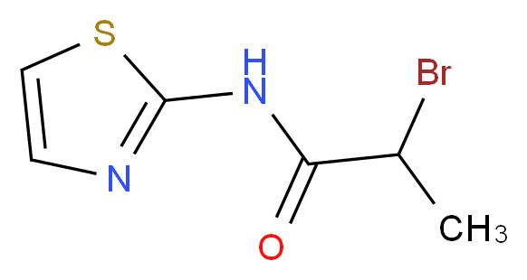2-bromo-N-1,3-thiazol-2-ylpropanamide_Molecular_structure_CAS_6521-08-0)