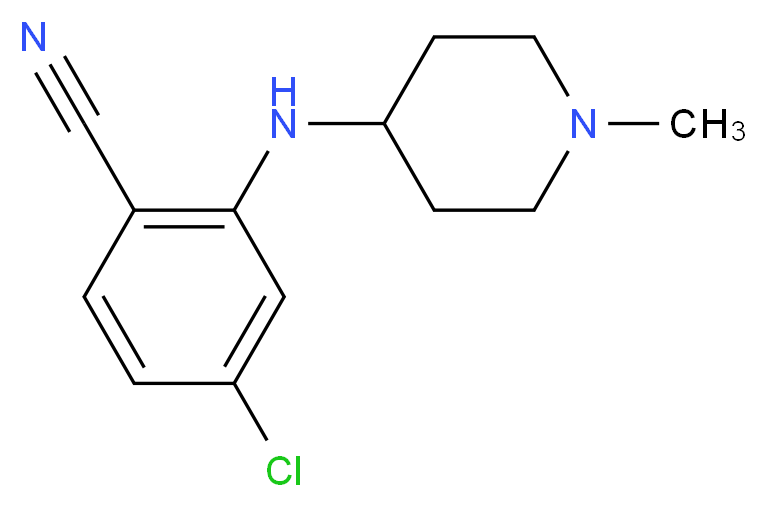 4-chloro-2-[(1-methylpiperidin-4-yl)amino]benzonitrile_Molecular_structure_CAS_)