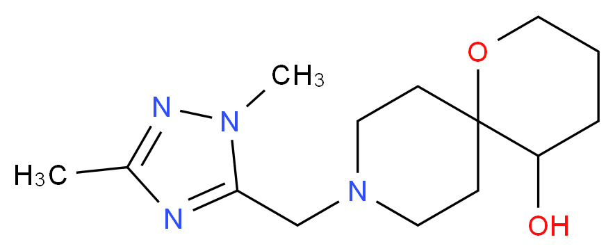 9-[(1,3-dimethyl-1H-1,2,4-triazol-5-yl)methyl]-1-oxa-9-azaspiro[5.5]undecan-5-ol_Molecular_structure_CAS_)