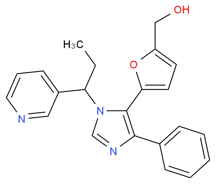 {5-[4-phenyl-1-(1-pyridin-3-ylpropyl)-1H-imidazol-5-yl]-2-furyl}methanol_Molecular_structure_CAS_)