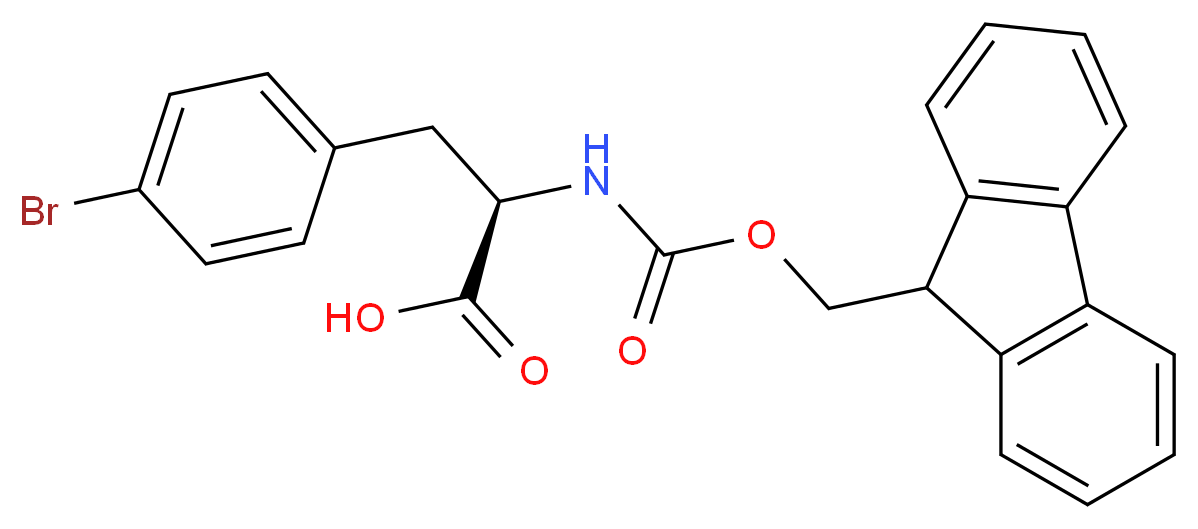 4-Bromo-L-phenylalanine, N-FMOC protected_Molecular_structure_CAS_198561-04-5)