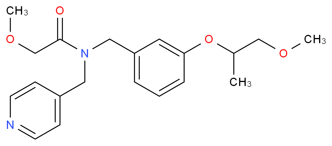 2-methoxy-N-[3-(2-methoxy-1-methylethoxy)benzyl]-N-(4-pyridinylmethyl)acetamide_Molecular_structure_CAS_)