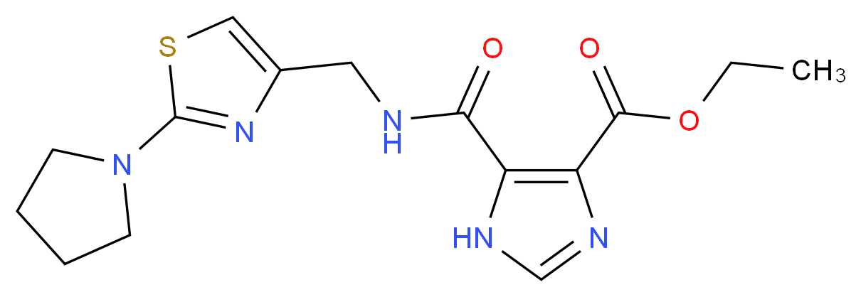 ethyl 5-({[(2-pyrrolidin-1-yl-1,3-thiazol-4-yl)methyl]amino}carbonyl)-1H-imidazole-4-carboxylate_Molecular_structure_CAS_)