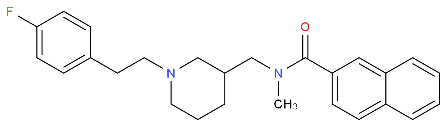 N-({1-[2-(4-fluorophenyl)ethyl]-3-piperidinyl}methyl)-N-methyl-2-naphthamide_Molecular_structure_CAS_)
