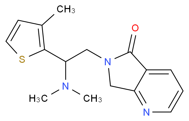 6-[2-(dimethylamino)-2-(3-methyl-2-thienyl)ethyl]-6,7-dihydro-5H-pyrrolo[3,4-b]pyridin-5-one_Molecular_structure_CAS_)