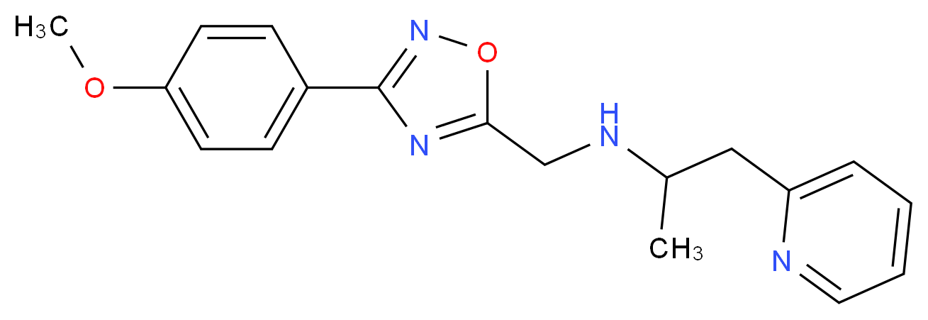N-{[3-(4-methoxyphenyl)-1,2,4-oxadiazol-5-yl]methyl}-1-(2-pyridinyl)-2-propanamine_Molecular_structure_CAS_)
