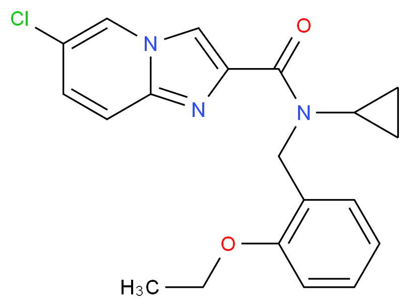 6-chloro-N-cyclopropyl-N-(2-ethoxybenzyl)imidazo[1,2-a]pyridine-2-carboxamide_Molecular_structure_CAS_)
