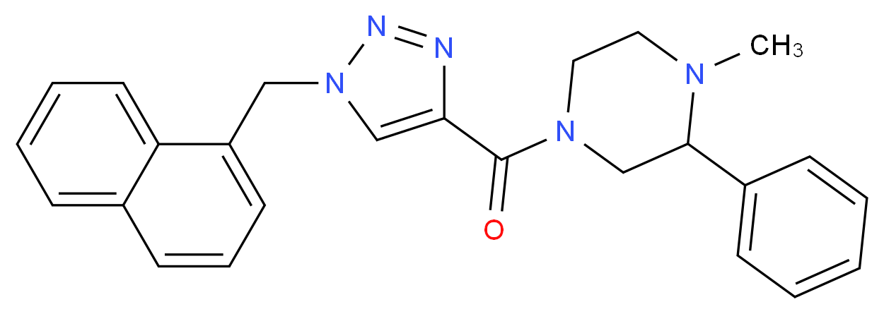 1-methyl-4-{[1-(1-naphthylmethyl)-1H-1,2,3-triazol-4-yl]carbonyl}-2-phenylpiperazine_Molecular_structure_CAS_)