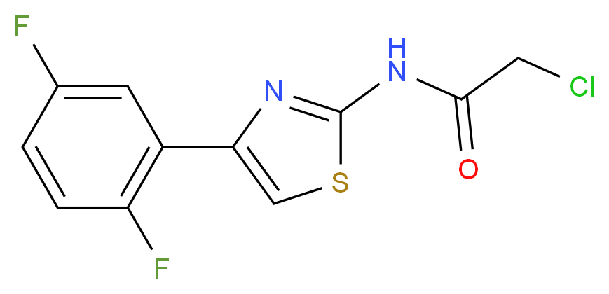 2-Chloro-N-[4-(2,5-difluoro-phenyl)-thiazol-2-yl]-acetamide_Molecular_structure_CAS_)