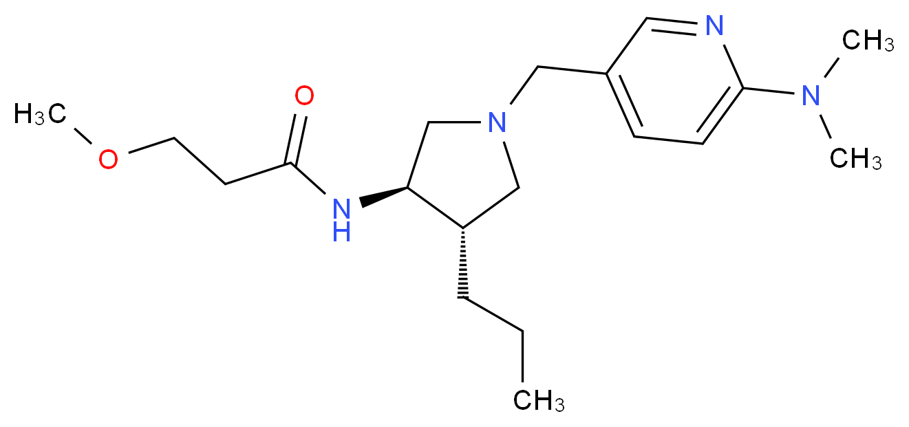 N-((3R*,4S*)-1-{[6-(dimethylamino)-3-pyridinyl]methyl}-4-propyl-3-pyrrolidinyl)-3-methoxypropanamide_Molecular_structure_CAS_)