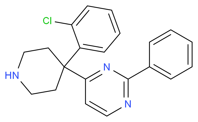 4-[4-(2-chlorophenyl)-4-piperidinyl]-2-phenylpyrimidine_Molecular_structure_CAS_)