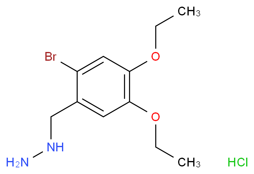(2-bromo-4,5-diethoxybenzyl)hydrazine hydrochloride_Molecular_structure_CAS_926199-79-3)