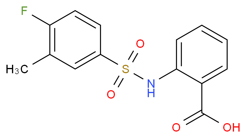 2-(4-Fluoro-3-methyl-benzenesulfonylamino)-benzoic acid_Molecular_structure_CAS_)