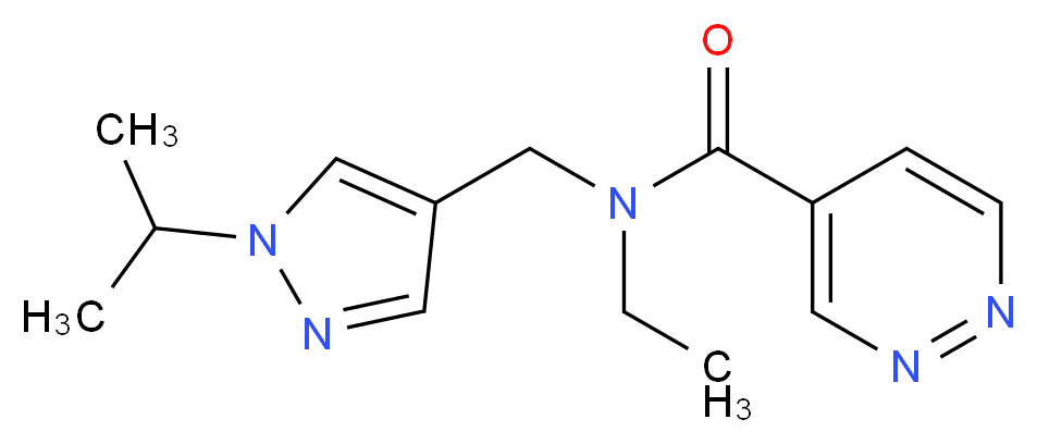 N-ethyl-N-[(1-isopropyl-1H-pyrazol-4-yl)methyl]-4-pyridazinecarboxamide_Molecular_structure_CAS_)