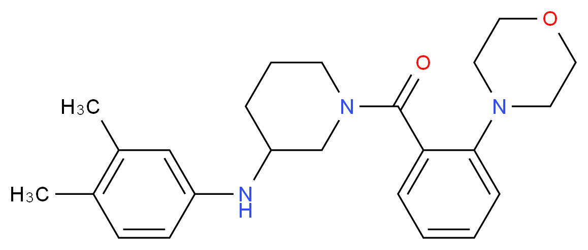 N-(3,4-dimethylphenyl)-1-[2-(4-morpholinyl)benzoyl]-3-piperidinamine_Molecular_structure_CAS_)
