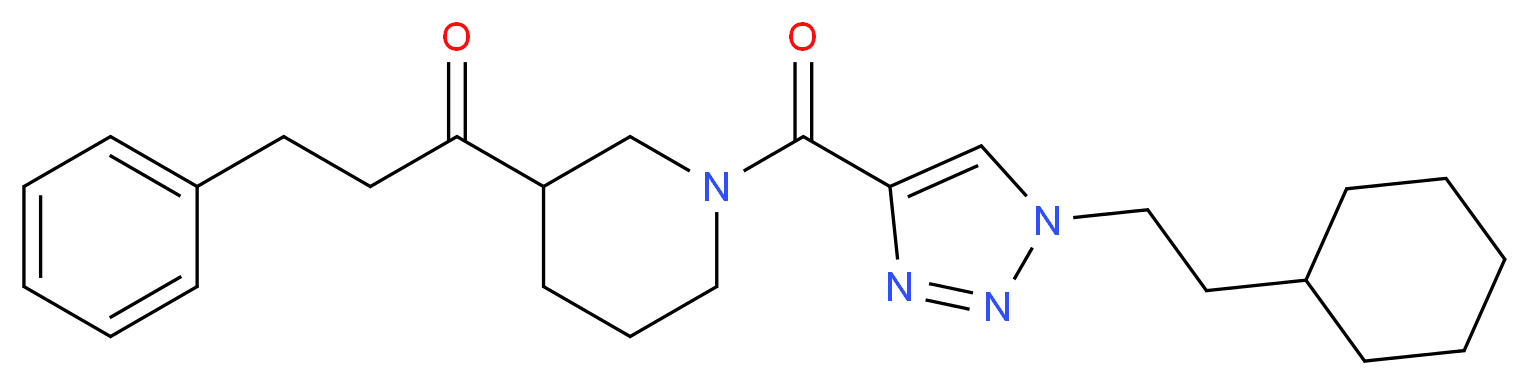 1-(1-{[1-(2-cyclohexylethyl)-1H-1,2,3-triazol-4-yl]carbonyl}-3-piperidinyl)-3-phenyl-1-propanone_Molecular_structure_CAS_)