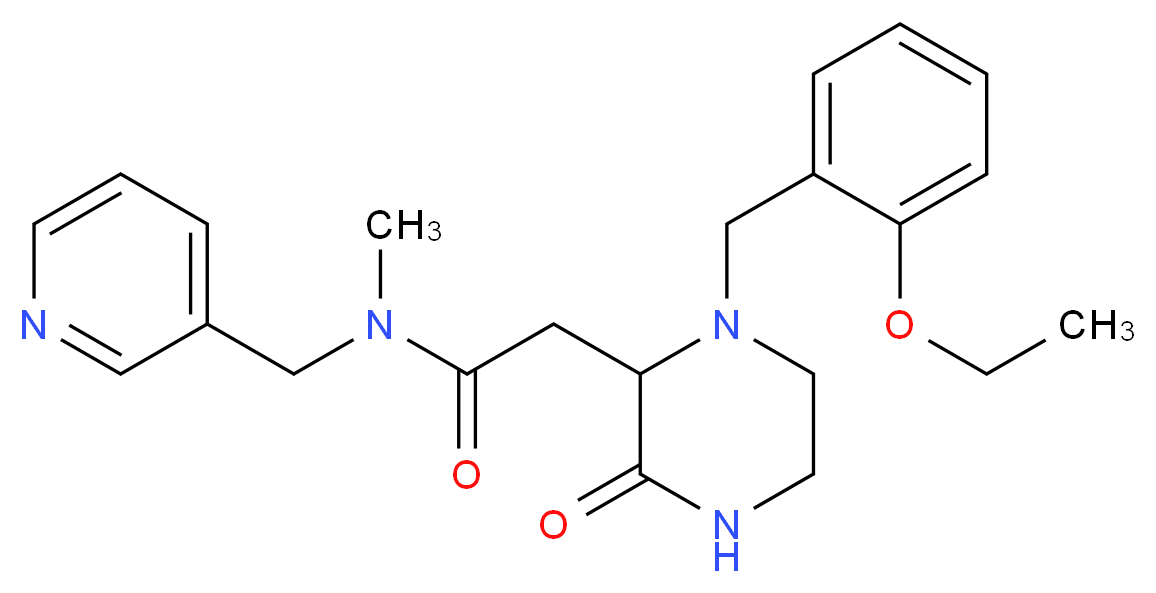 2-[1-(2-ethoxybenzyl)-3-oxo-2-piperazinyl]-N-methyl-N-(3-pyridinylmethyl)acetamide_Molecular_structure_CAS_)