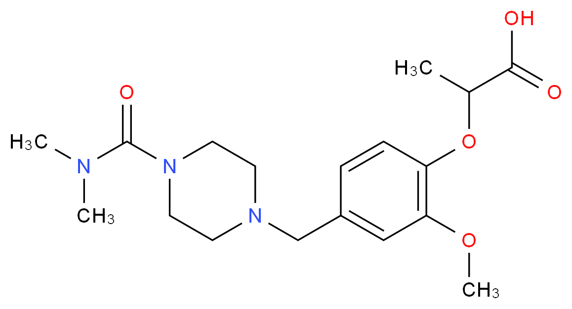 2-[4-({4-[(dimethylamino)carbonyl]piperazin-1-yl}methyl)-2-methoxyphenoxy]propanoic acid_Molecular_structure_CAS_)