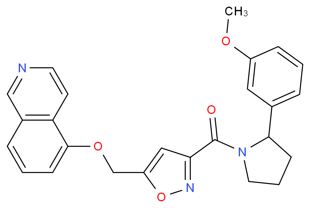 5-[(3-{[2-(3-methoxyphenyl)-1-pyrrolidinyl]carbonyl}-5-isoxazolyl)methoxy]isoquinoline_Molecular_structure_CAS_)