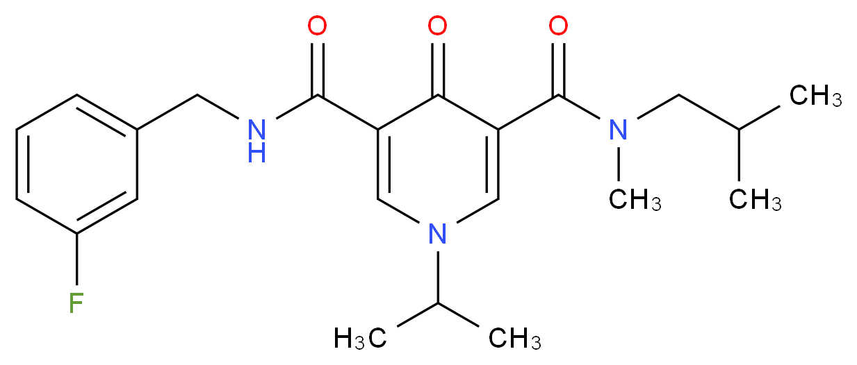 N'-(3-fluorobenzyl)-N-isobutyl-1-isopropyl-N-methyl-4-oxo-1,4-dihydro-3,5-pyridinedicarboxamide_Molecular_structure_CAS_)