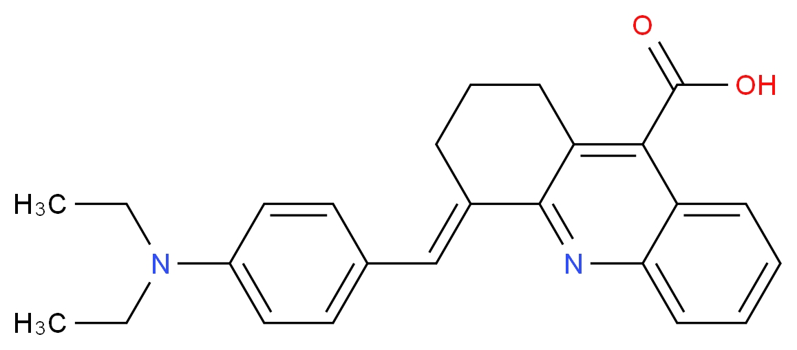 4-(4-Diethylamino-benzylidene)-1,2,3,4-tetrahydro-acridine-9-carboxylic acid_Molecular_structure_CAS_)