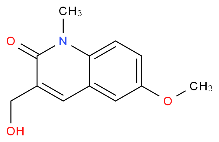 3-(hydroxymethyl)-6-methoxy-1-methylquinolin-2(1H)-one_Molecular_structure_CAS_)