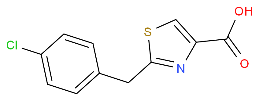 2-(4-Chlorobenzyl)-1,3-thiazole-4-carboxylic acid_Molecular_structure_CAS_)