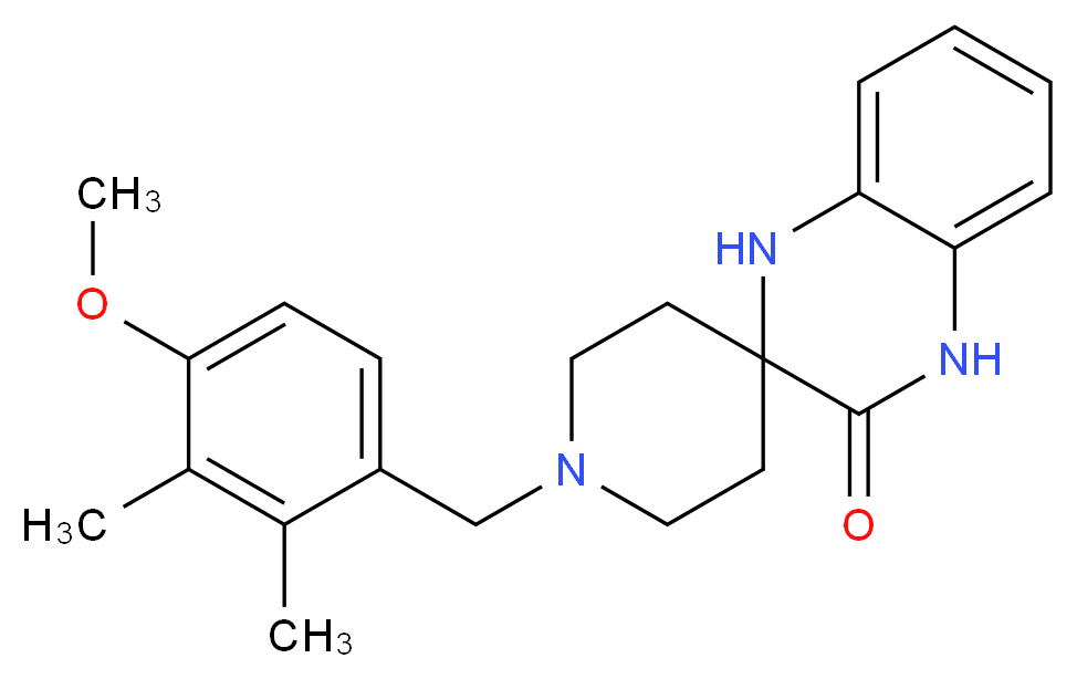 1-(4-methoxy-2,3-dimethylbenzyl)-1',4'-dihydro-3'H-spiro[piperidine-4,2'-quinoxalin]-3'-one_Molecular_structure_CAS_)