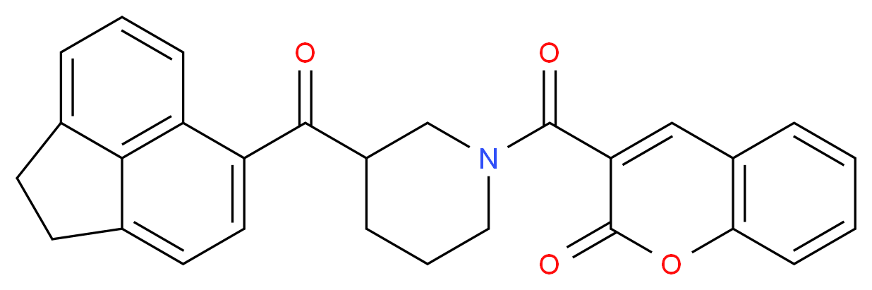 3-{[3-(1,2-dihydro-5-acenaphthylenylcarbonyl)-1-piperidinyl]carbonyl}-2H-chromen-2-one_Molecular_structure_CAS_)