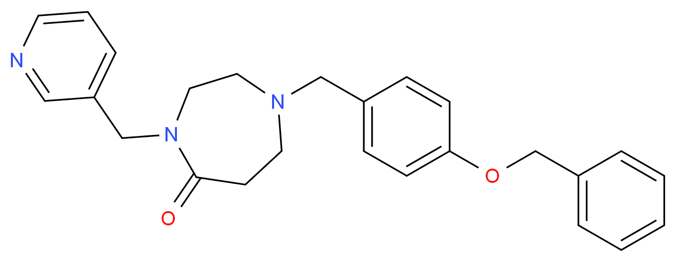 1-[4-(benzyloxy)benzyl]-4-(3-pyridinylmethyl)-1,4-diazepan-5-one_Molecular_structure_CAS_)