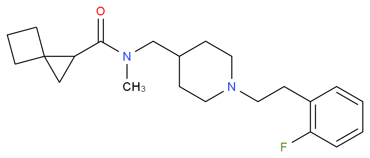 N-({1-[2-(2-fluorophenyl)ethyl]-4-piperidinyl}methyl)-N-methylspiro[2.3]hexane-1-carboxamide_Molecular_structure_CAS_)
