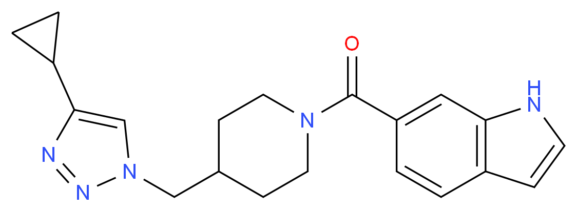 6-({4-[(4-cyclopropyl-1H-1,2,3-triazol-1-yl)methyl]piperidin-1-yl}carbonyl)-1H-indole_Molecular_structure_CAS_)