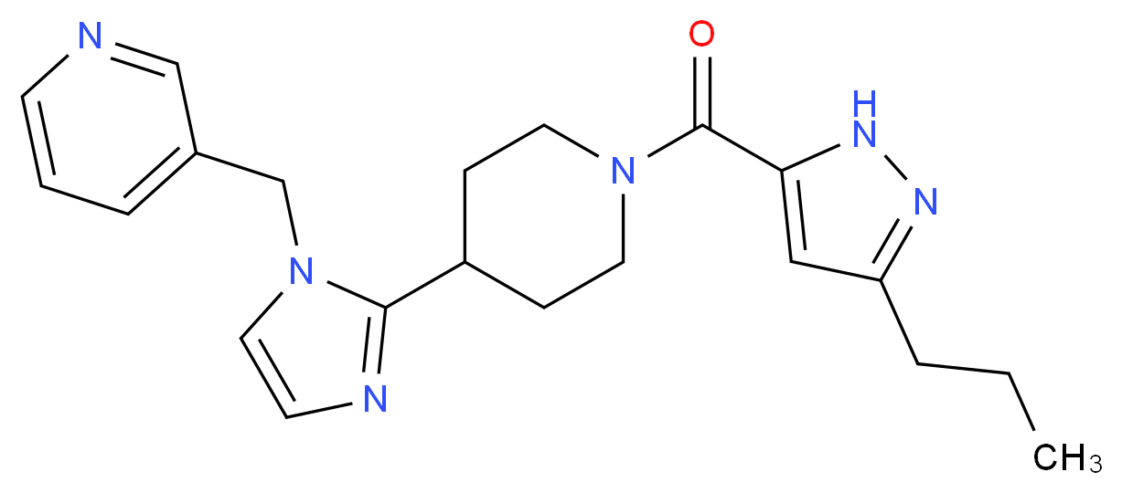 3-[(2-{1-[(3-propyl-1H-pyrazol-5-yl)carbonyl]piperidin-4-yl}-1H-imidazol-1-yl)methyl]pyridine_Molecular_structure_CAS_)