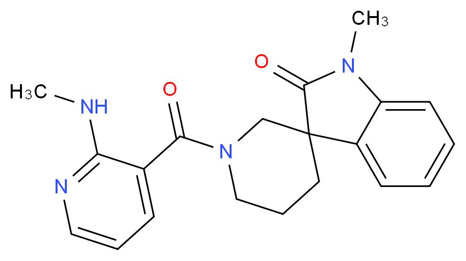 1-methyl-1'-{[2-(methylamino)pyridin-3-yl]carbonyl}spiro[indole-3,3'-piperidin]-2(1H)-one_Molecular_structure_CAS_)