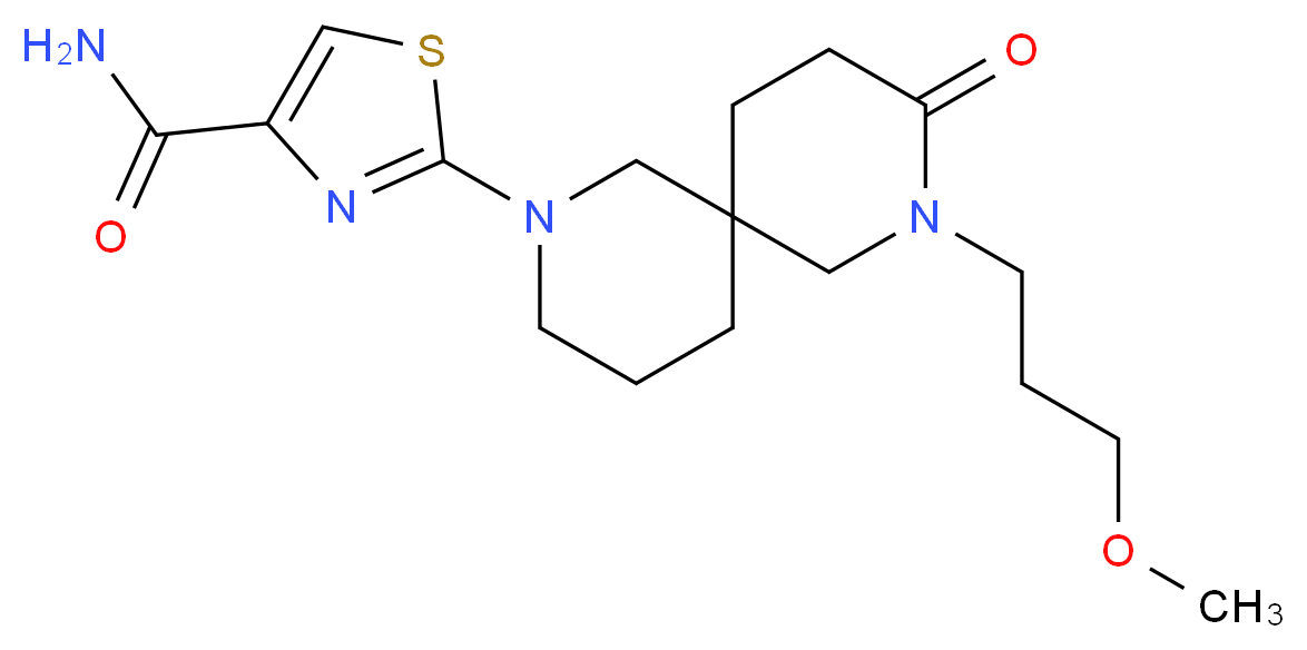 2-[8-(3-methoxypropyl)-9-oxo-2,8-diazaspiro[5.5]undec-2-yl]-1,3-thiazole-4-carboxamide_Molecular_structure_CAS_)