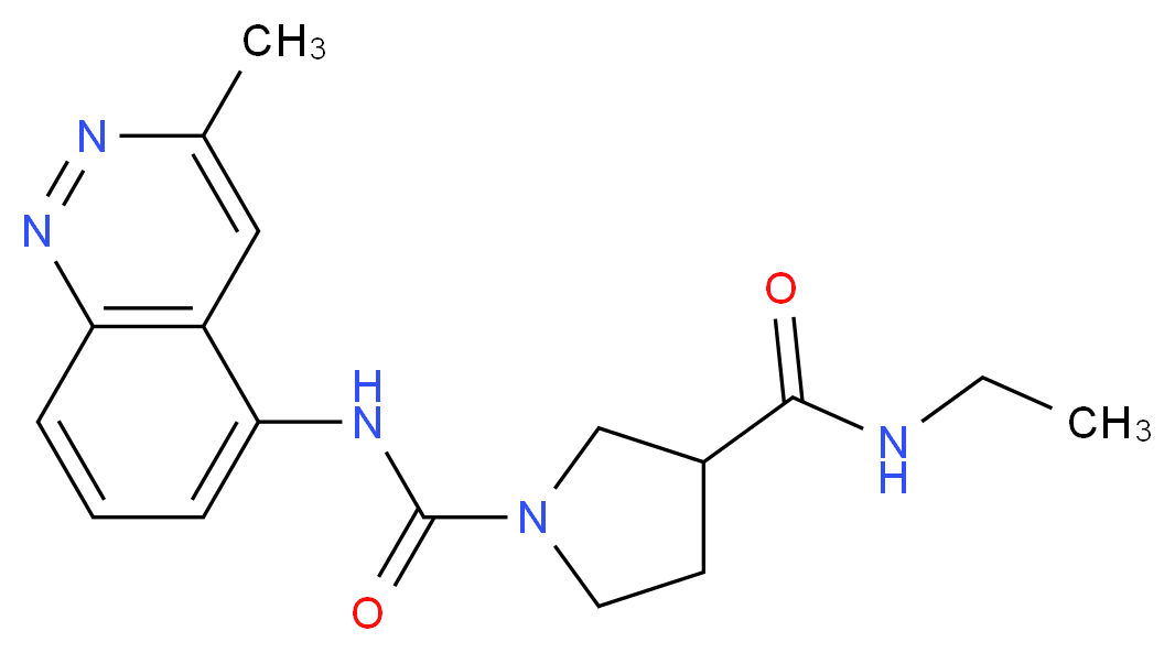 N~3~-ethyl-N~1~-(3-methylcinnolin-5-yl)pyrrolidine-1,3-dicarboxamide_Molecular_structure_CAS_)
