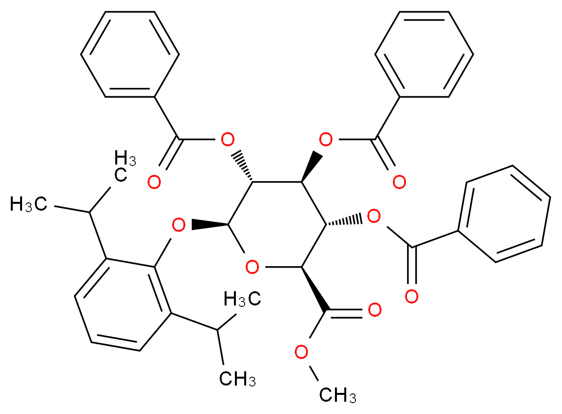 2,3,4-Tri-O-benzoyl Propofol-β-D-glucuronide Methyl Ester_Molecular_structure_CAS_)