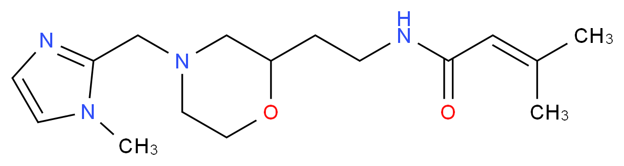 3-methyl-N-(2-{4-[(1-methyl-1H-imidazol-2-yl)methyl]morpholin-2-yl}ethyl)but-2-enamide_Molecular_structure_CAS_)