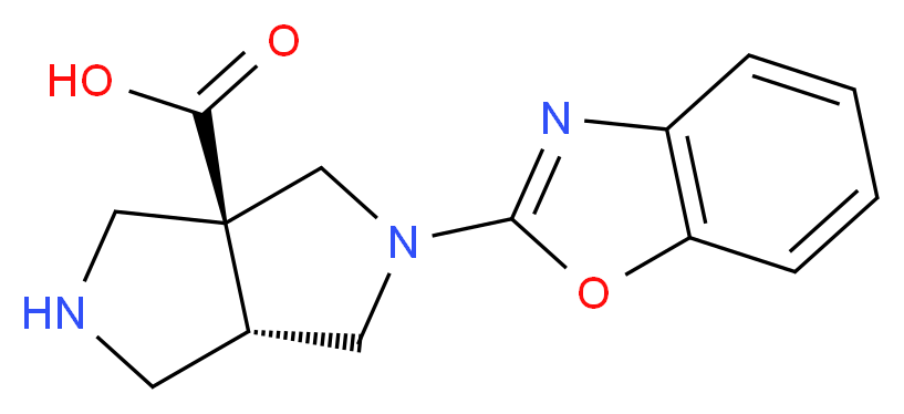 (3aS*,6aS*)-2-(1,3-benzoxazol-2-yl)hexahydropyrrolo[3,4-c]pyrrole-3a(1H)-carboxylic acid_Molecular_structure_CAS_)