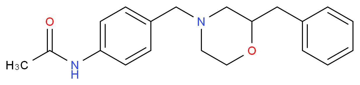 N-{4-[(2-benzyl-4-morpholinyl)methyl]phenyl}acetamide_Molecular_structure_CAS_)