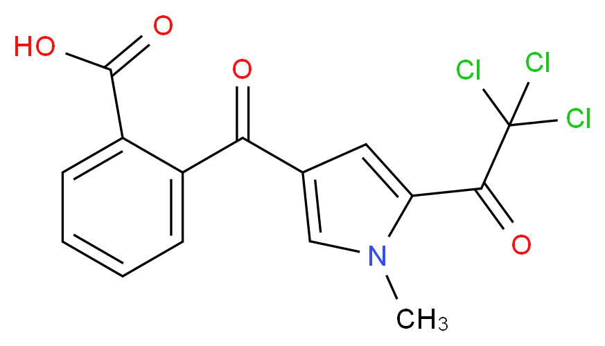 2-{[1-Methyl-5-(2,2,2-trichloroacetyl)-1H-pyrrol-3-yl]carbonyl}benzenecarboxylic acid_Molecular_structure_CAS_)