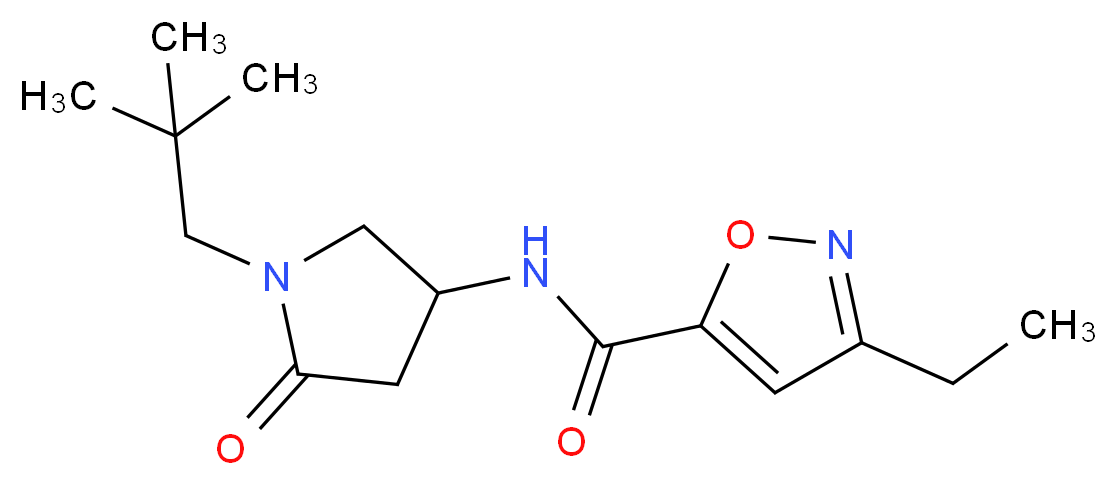 N-[1-(2,2-dimethylpropyl)-5-oxo-3-pyrrolidinyl]-3-ethyl-5-isoxazolecarboxamide_Molecular_structure_CAS_)