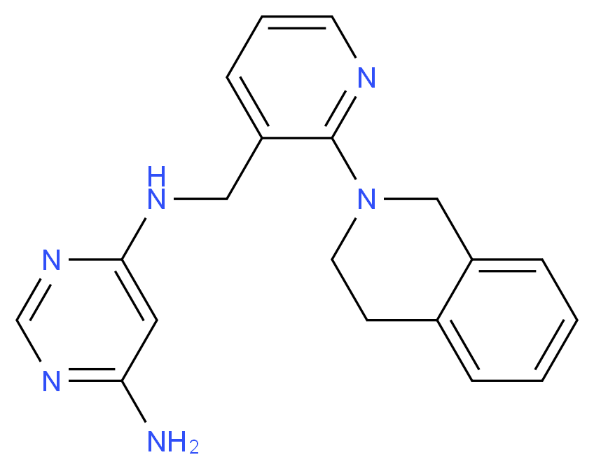 N-{[2-(3,4-dihydroisoquinolin-2(1H)-yl)pyridin-3-yl]methyl}pyrimidine-4,6-diamine_Molecular_structure_CAS_)
