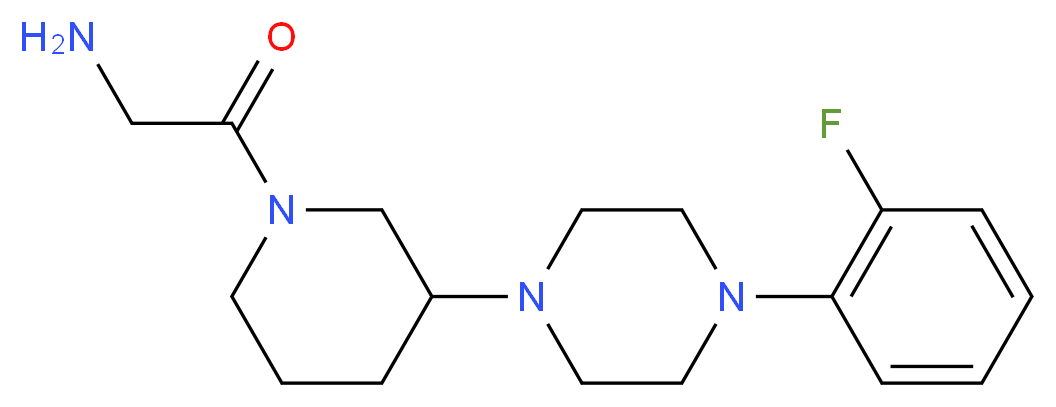 (2-{3-[4-(2-fluorophenyl)-1-piperazinyl]-1-piperidinyl}-2-oxoethyl)amine_Molecular_structure_CAS_)