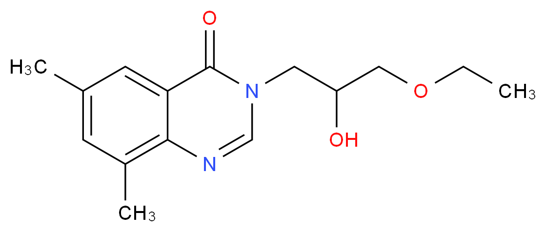 3-(3-ethoxy-2-hydroxypropyl)-6,8-dimethylquinazolin-4(3H)-one_Molecular_structure_CAS_)