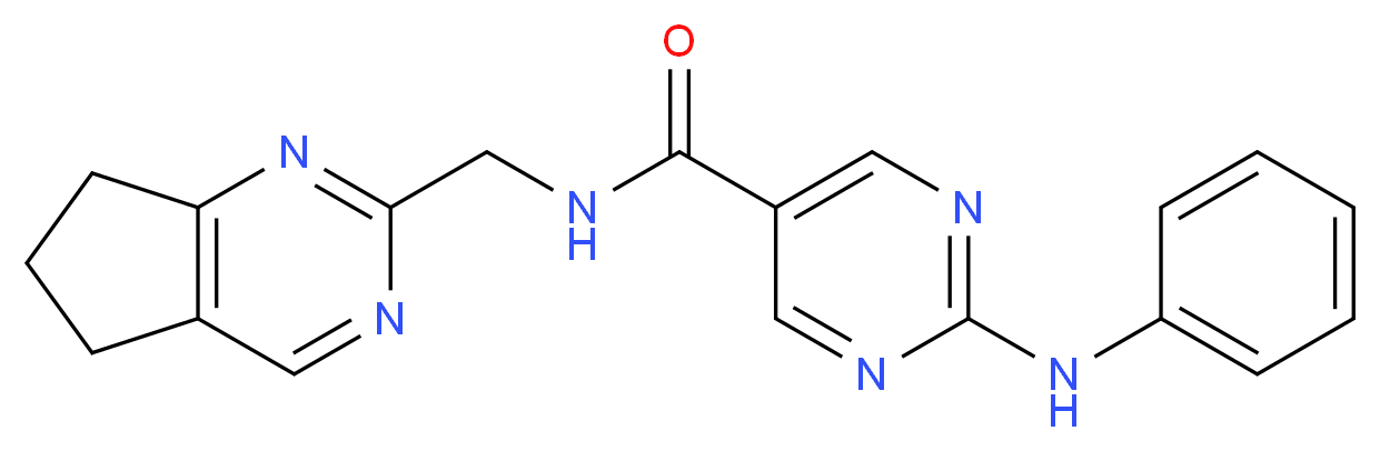 2-anilino-N-(6,7-dihydro-5H-cyclopenta[d]pyrimidin-2-ylmethyl)-5-pyrimidinecarboxamide_Molecular_structure_CAS_)