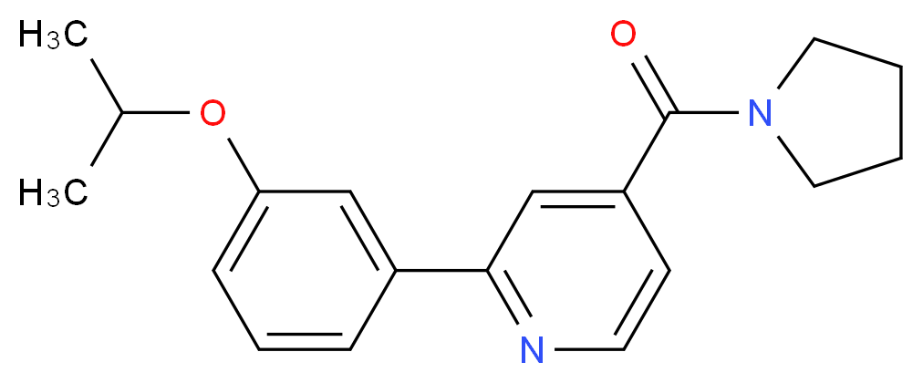 2-(3-isopropoxyphenyl)-4-(pyrrolidin-1-ylcarbonyl)pyridine_Molecular_structure_CAS_)