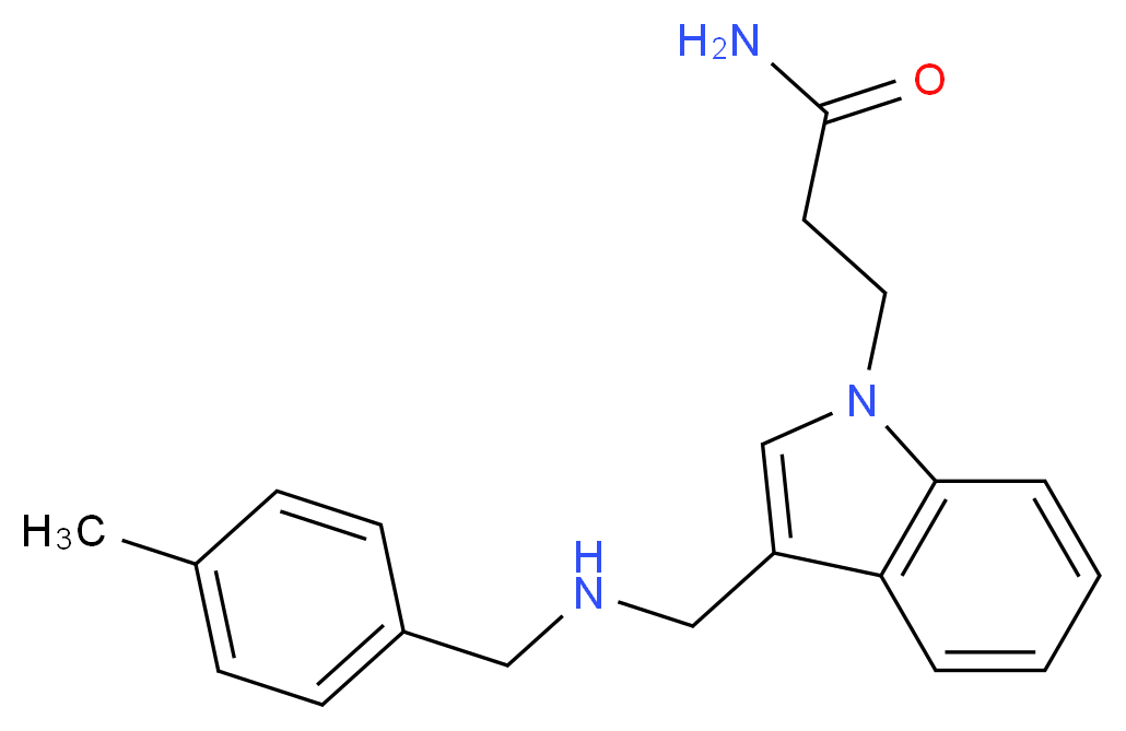 3-(3-{[(4-methylbenzyl)amino]methyl}-1H-indol-1-yl)propanamide_Molecular_structure_CAS_)