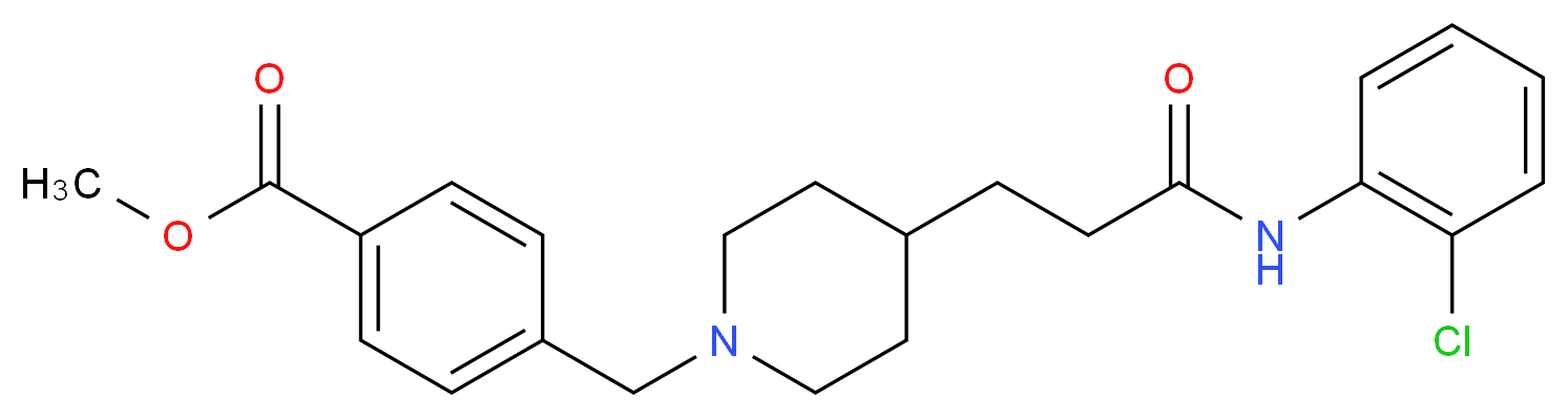 methyl 4-[(4-{3-[(2-chlorophenyl)amino]-3-oxopropyl}-1-piperidinyl)methyl]benzoate_Molecular_structure_CAS_)